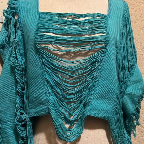 New Short Beach, cover-up/ short summer blouse . 100% cotton natural dye. - Picture 4 of 6